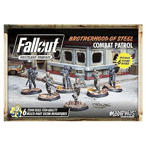 Modiphius Entertainment | Fallout Wasteland Warfare | Brotherhood of Steel: Combat Patrol | Miniatures | Unpainted | Ya disponible en tu tienda friki favorita! En mundofriki.es! Modiphius Entertainment | Fallout Wasteland Warfare | Brotherhood of Steel: Combat Patrol | Miniatures | Unpainted | Ya disponible en tu tienda friki favorita! En mundofriki.es!