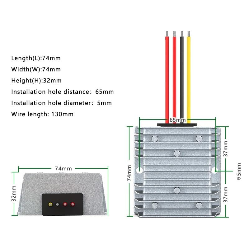 AC 12 V 24 V Step-down na DC 12 V Step-down Transformator regulator napięcia AC36V 48 V na 12 V Step-down konwerter mocy Adapter pokładowy(6A,AC12V24V(12-28V))