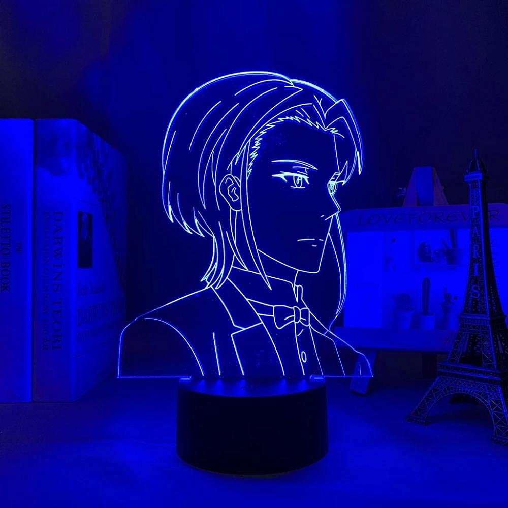 Anime Moriarty The Patriot William James Moriarty lamp 3D Illusion Night Lamp Home Room Decor Acrylic LED Light Children's Gifts 7 Colors