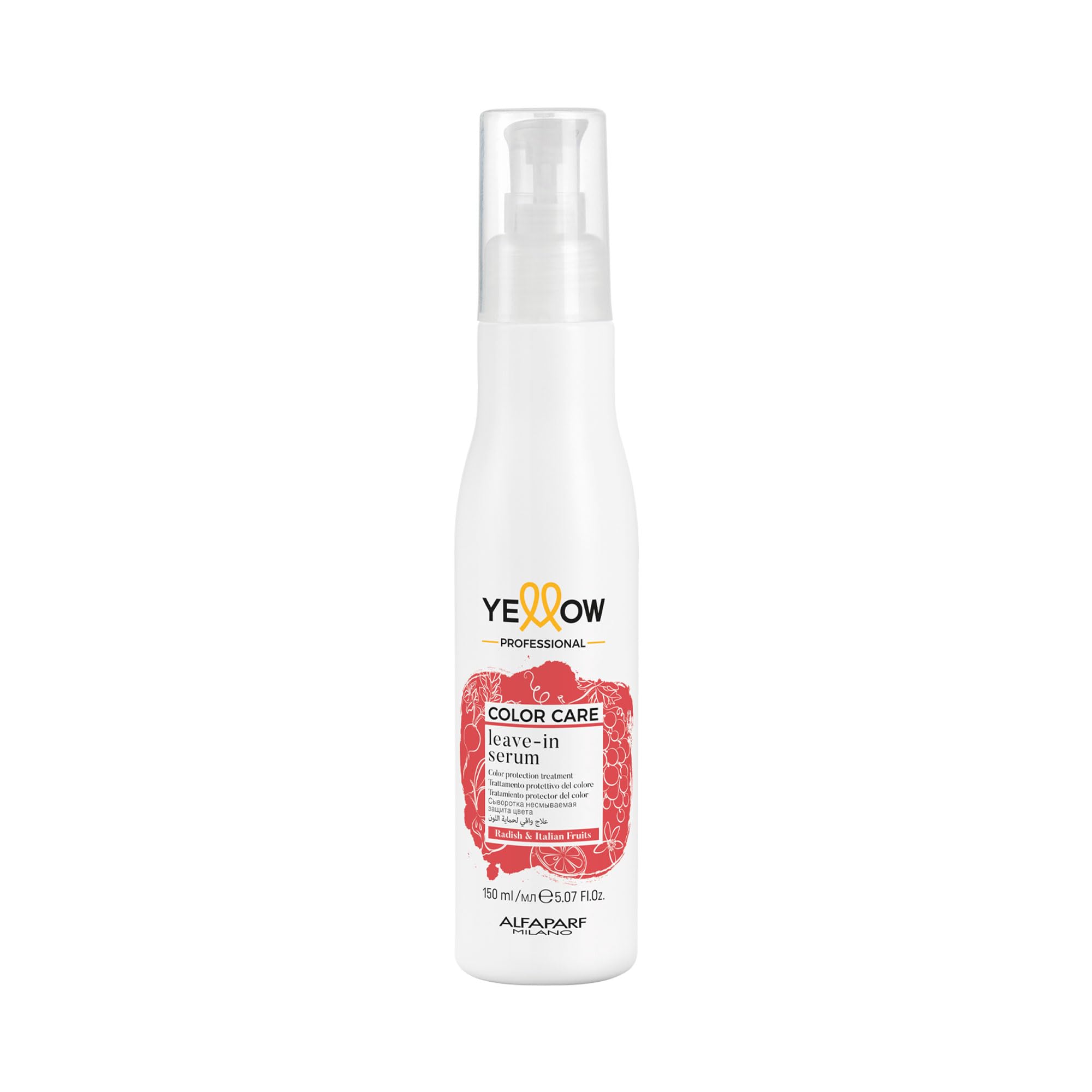 ALFAPARF MILANO Yellow Professional Color Care Leave-in Serum - Hair Color Protection - Prolongs Color Intensity and Shine - Keeps Hair Bright and Vibrant - Heat Protection (5.07 fl oz / 150ml)