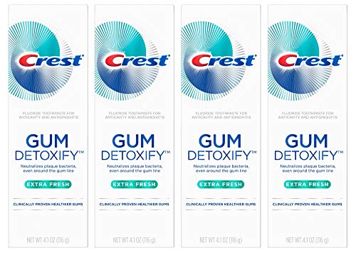 Crest Gum Detoxify Toothpaste, 4.1 Ounce, 4-Pack (Extra Fresh)