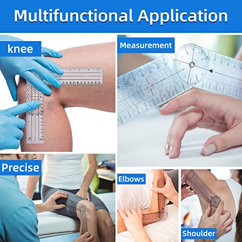 Confezione Da 2 Pezzi Goniometro Ortopedico Girevoli a 360°Trasparenti e Resistenti Facili Da Trasportare Per Famiglie e Studenti