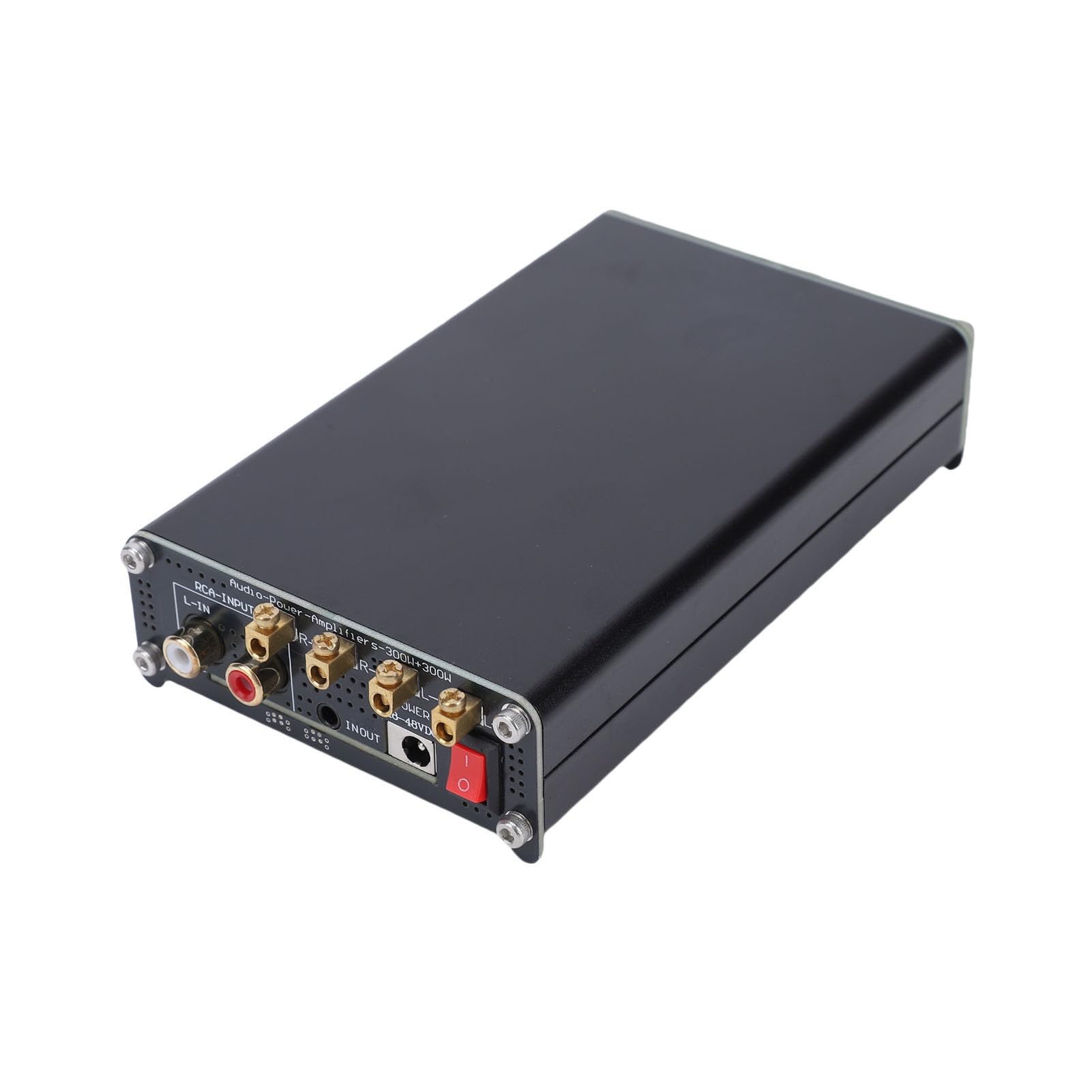 Generic Amplificador de Potencia de Retroalimentación Integrado Avanzado HiFi Clase D 300Wx2 para de Sonido Doméstico con Altavoz, Material de Aleación de Aluminio