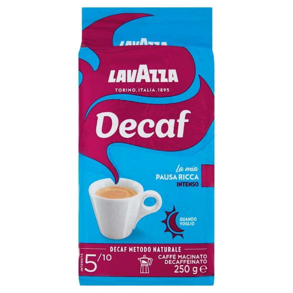 10x LAVAZZA DEK Intenso Entkoffeiniert Kaffee 250g gemahlen Italienisch Espresso