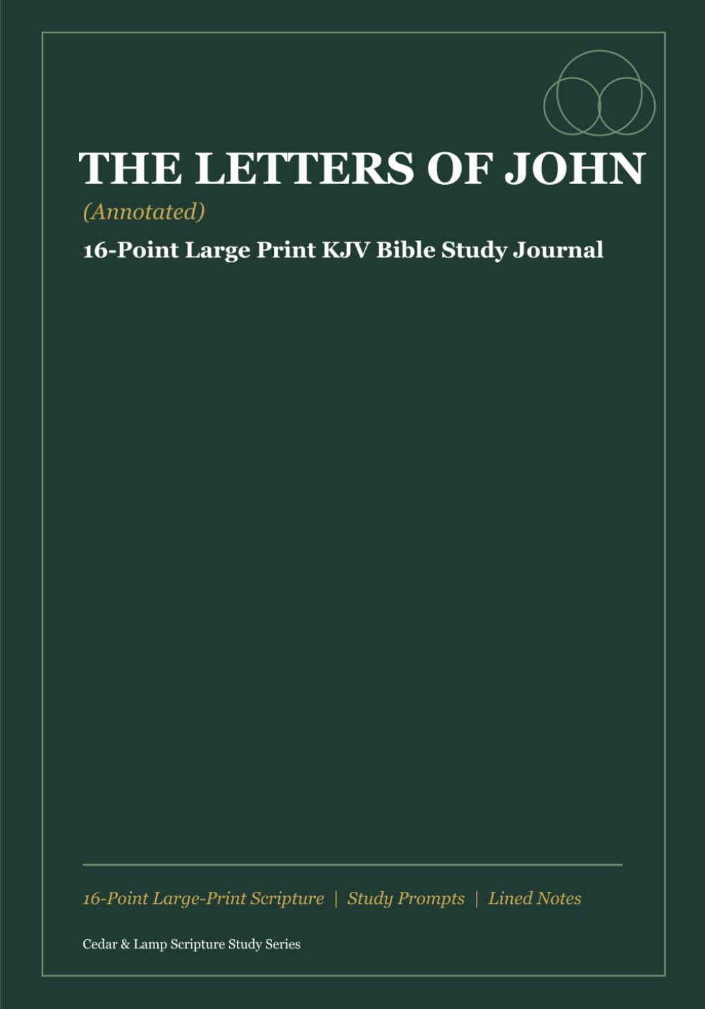 The Letters of John (Annotated): 16-Point Large Print KJV Bible Study Journal