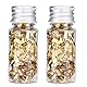 2 Flaschen Essbares Blattgold, Blattgold Essbar, Flocken Blattgold, Blatt Gold Folien Blattgoldflocken Essbare Blattgoldblätter Goldfolie Papier Dekorfolie Küche Mousse Backen Gebäck Kunsthandwerk