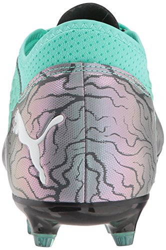 PUMA PUMA Men's Future 2.4 Firm Artificial Ground Soccer-Shoe, Color Shift-Biscay Green White Black, 11 M US