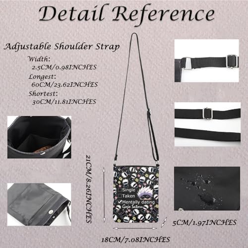 MNIGIU JJK Anime Inspired Gift SG Cosmetic Bag JJK Anime Lover Gift JJK Anime Themed Gift (TakenBlack)2