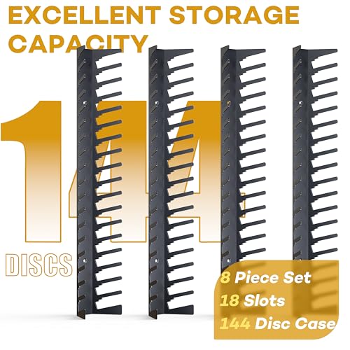 Image of Funturbo Video Game Storage Wall Mount Game Case Holder, Metal Wall Mounted Media Storage Shelves for PS, Xbox, Switch Game Organizer (8-Pack)
