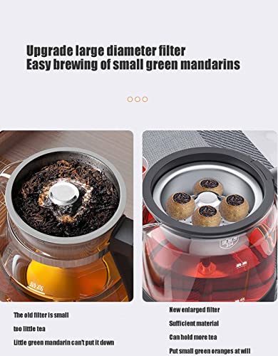 Tetera eléctrica de vidrio 1.2L con control de temperatura miniatura 7
