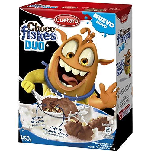 Cuétara, Choco Flakes Duo, Biscuits au Cacao avec Pépites de Chocolat Blanc, 450 gr Cover