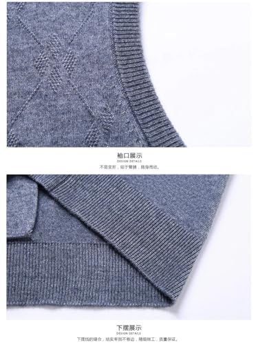 Men Knitted Cardigan Tank Top Vest Men's Knitted Sleeveless Sweater3