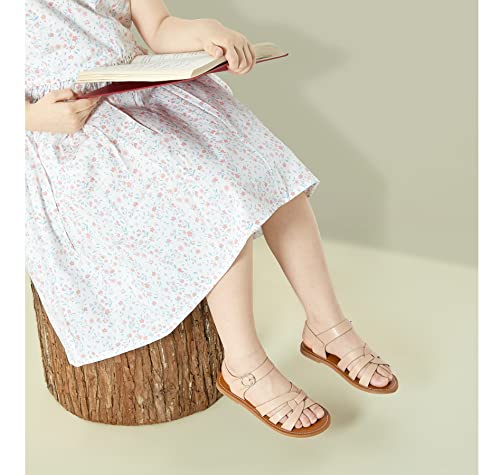 Image of Felix & Flora Toddler Girl Sandals - Little Girl Easter Dress Shoes Lightweight Open Toe Beach Holiday Flats