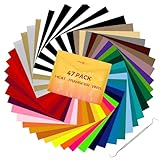 HTVRONT HTV Heat Transfer Vinyl Bundle: 47 Pack 12' x 10' Iron on Vinyl for T-Shirt, 33 Assorted Colors with HTV Accessories Tweezers, Silhouette Cameo or Heat Press Machine