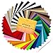 HTVRONT HTV Heat Transfer Vinyl Bundle: 47 Pack 12" x 10" Iron on Vinyl for T-Shirt, 33 Assorted Colors with HTV Accessories Tweezers, Silhouette Cameo or Heat Press Machine