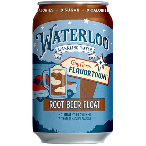 Image of Waterloo Sparkling Water, Root Beer Float Naturally Flavored, 12 Fl Oz Cans (Pack of 12) - Zero Calories and Zero Sugar or Sweeteners