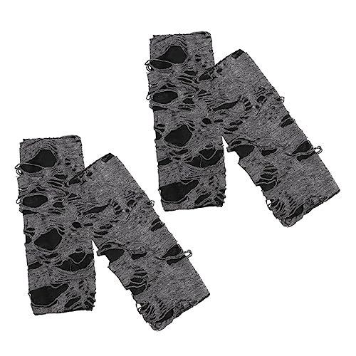 VANZACK Fingerless Punk Gloves Black Halloween Gloves Costume Accessories Comfortable