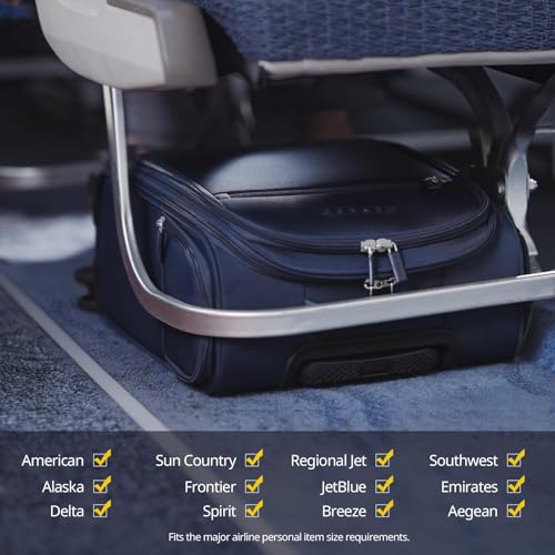 Image of Verage Underseat Carry On Luggage With Spinner Wheels, Jet Black, 14-Inch Compact Pro, Softside