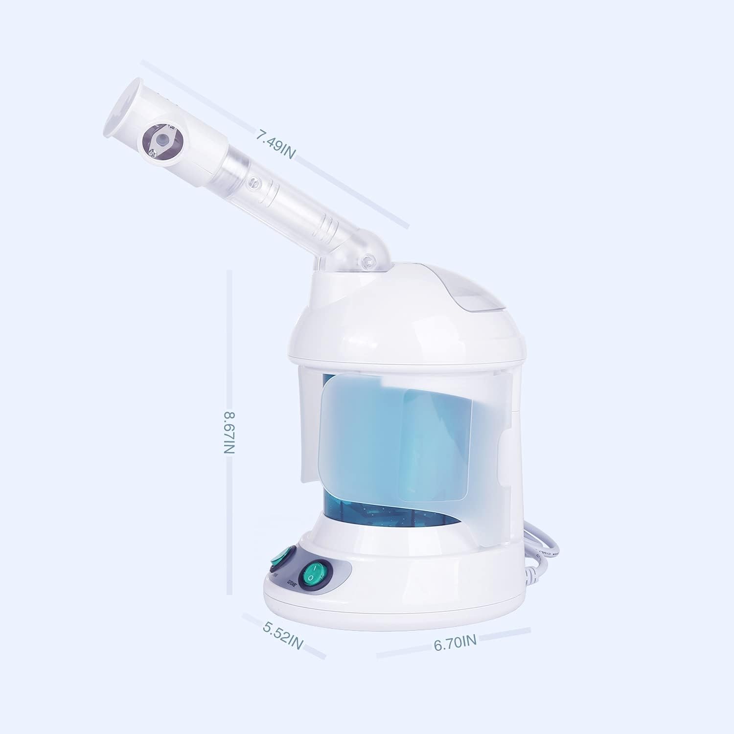 Vaporizador facial con ozono con brazo giratorio de 360 grados, humidificador, elimina los poros de obstrucciones, puntos negros, vaporizador facial portátil para el cuidado personal en casa o salón