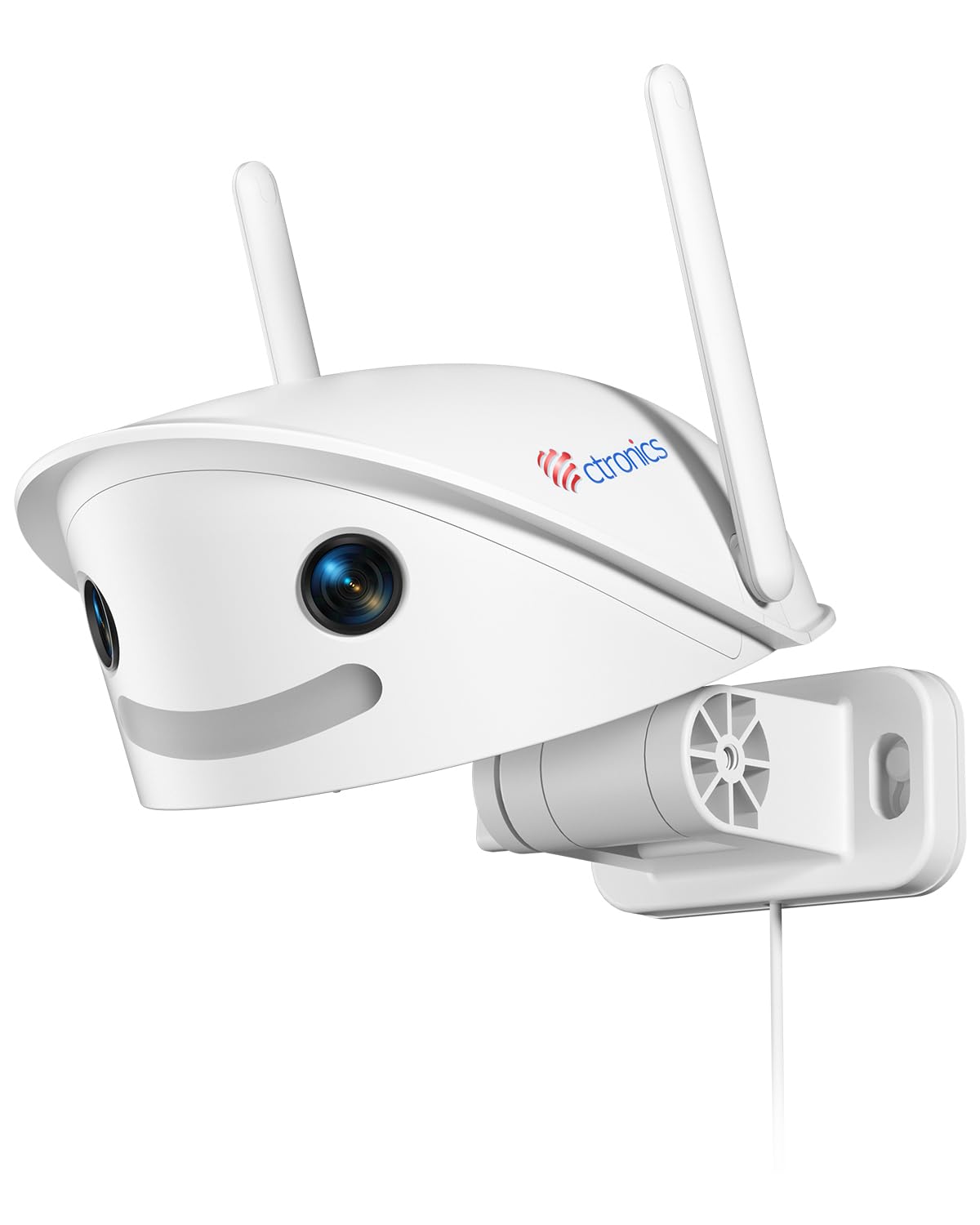 Ctronics 2.5K 4MP Telecamera WiFi Esterno con Angolo Ultra-ampio di 180°, Doppio Obiettivo Videocamera Sorveglianza Wi-Fi 2.4/5 GHz, Rilevamento di Persone/Veicoli/Animale, Visione Notturna a Colori | Angolo Ultra-ampio di 180°, Wi-Fi 2.4/5 GHz, Rilevamen
