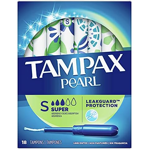 Tampax Pearl Plastic Tampons, Super Absorbency Cover