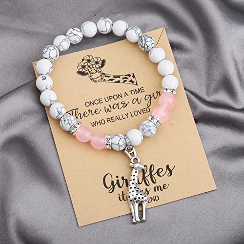 Image of MAOFAED Giraffe Gift, Giraffe Pendant Bracelet For Her, Animal Lover Gift