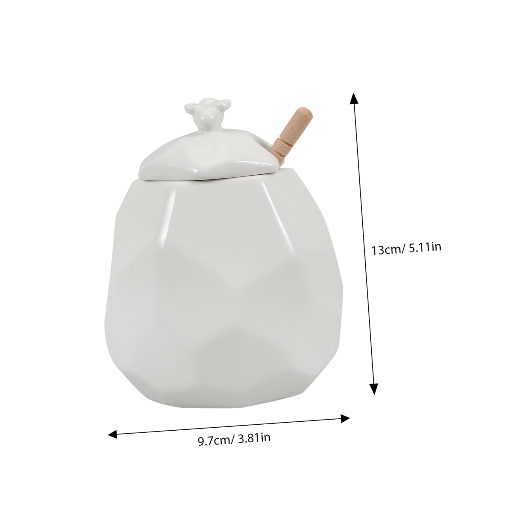 PRETYZOOM Honey Dispenser Jar Ceramic Honey Pot Dipper Lid Honey Storage Honey Containers Honey Dipping Pot