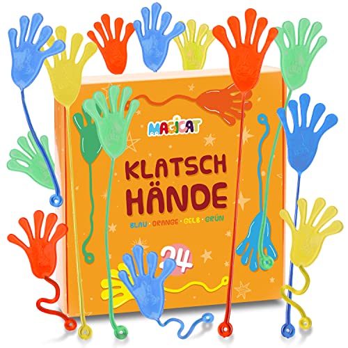 Magicat Mains GLUANTES XXL Set, 24 Mains gluantes et collantes I Cadeau d'anniversaire pour Enfants I Cadeaux, Give aways - Garçons et Filles, Parfait pour Cadeaux d'enfants ou Les fêtes Cover