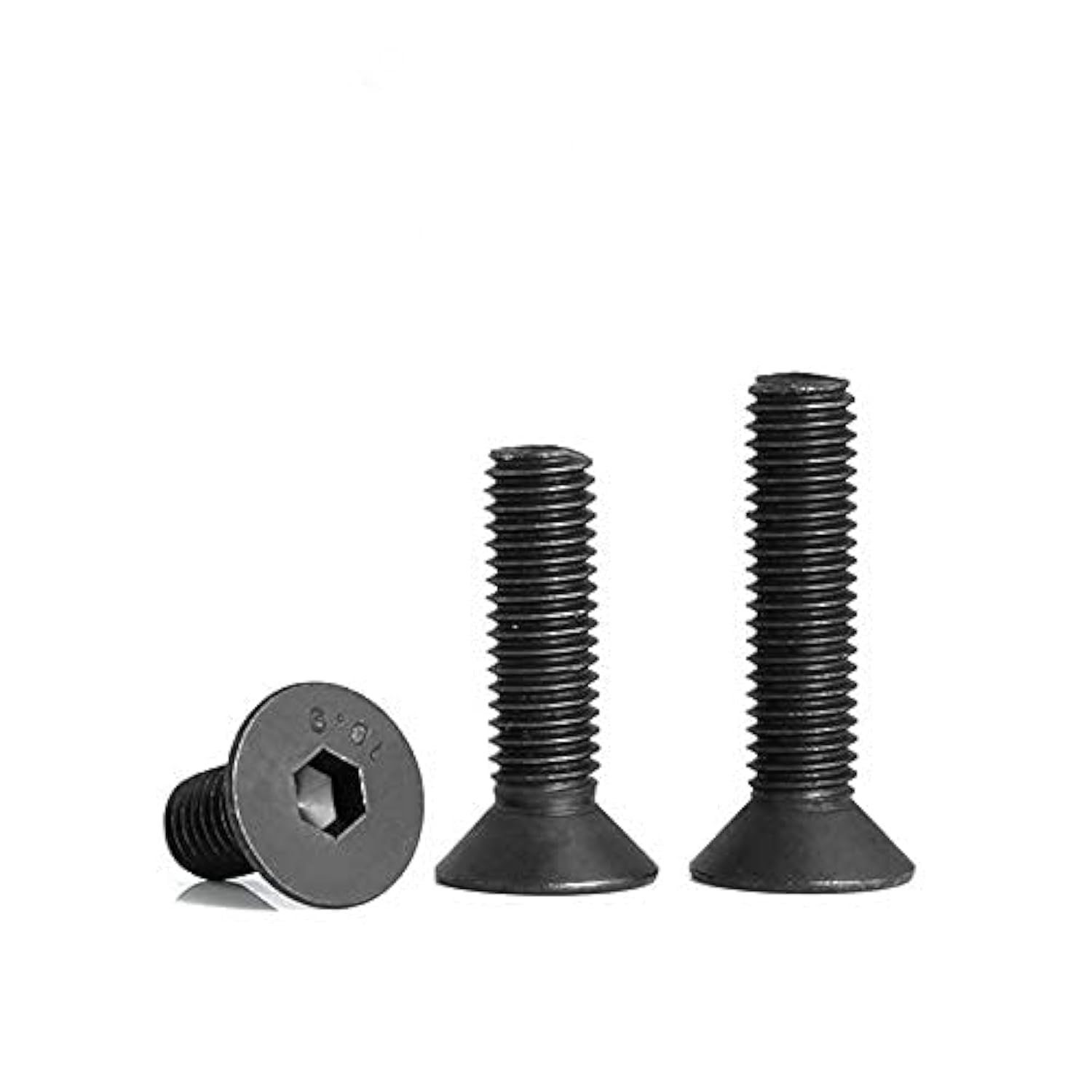 Machine Socket Countersunk Screws 20Pcs Fastener Hex Socket Flat Head Socket Allen Key Bolt - M3x20mm, Black