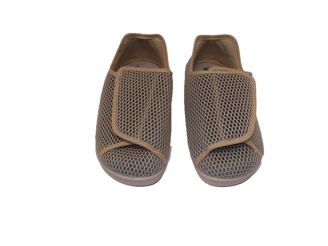 Zapatillas de Estar por Casa/Extra Ancha/Téxtil/Color Beige/Especial Pies con Vendaje/Ancho Especial/Hombre/Mujer/Talla