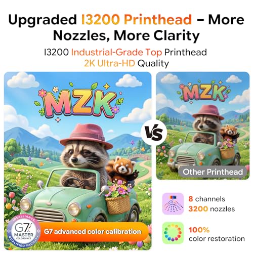 Image of MZK 14'' A3 Plus DTF Printer with I3200 HD printhead,One-Click Printhead Moisturizing,Auto-Maintenance Cleaning,Smart Touchscreen,Ink Anti-Cloged Desig,3X Speed Compared to L1800,2-Year Ink Included