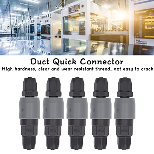 5 Set Pneumatic Quick Connector C Type Self Locking Air Compressor Hose Coupler Plug Socket Plastic Steel SP PP Air Duct Quick Connector Fittings(SP+PP-30) - Image 4