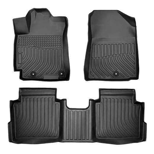 KMF Tapetes para KIA Forte 2019-2022 2023, 3D TPE Revestimento de Piso Proteção para Todos os Climas, Conjunto Completo de Tapetes de Carro de 1ª e 2ª Filas, Preto