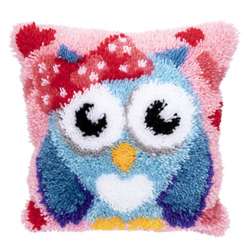 Toile pré-imprimée kit coussin hibou pour apprendre le crochet facilement