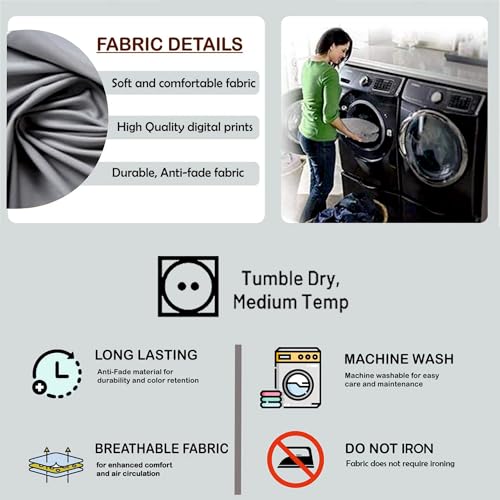 Image of Eleganta Stretch Boss Office Chair Cover Printed Computer Chair Covers with Armrest Cover Universal Removable Spandex Rotating Chair Slipcovers Soft Desk Chair Seat Protector Solid Grey (Pack of 2)
