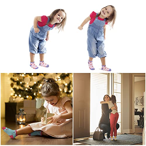 SkiBeaut Toddlers Kids Non Slip Socks Grips Sticky Slippery Crew Socks for 1-7 Years Old 12 Pairs Children Boys Girls Socks2