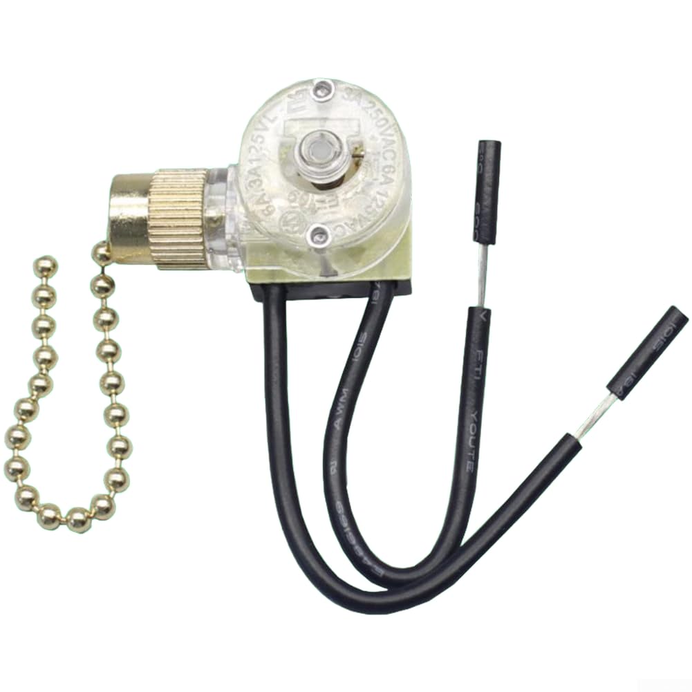 Interruptor de Cuerda 2 Cables para de Pared Interruptor de Cuerda(silver)