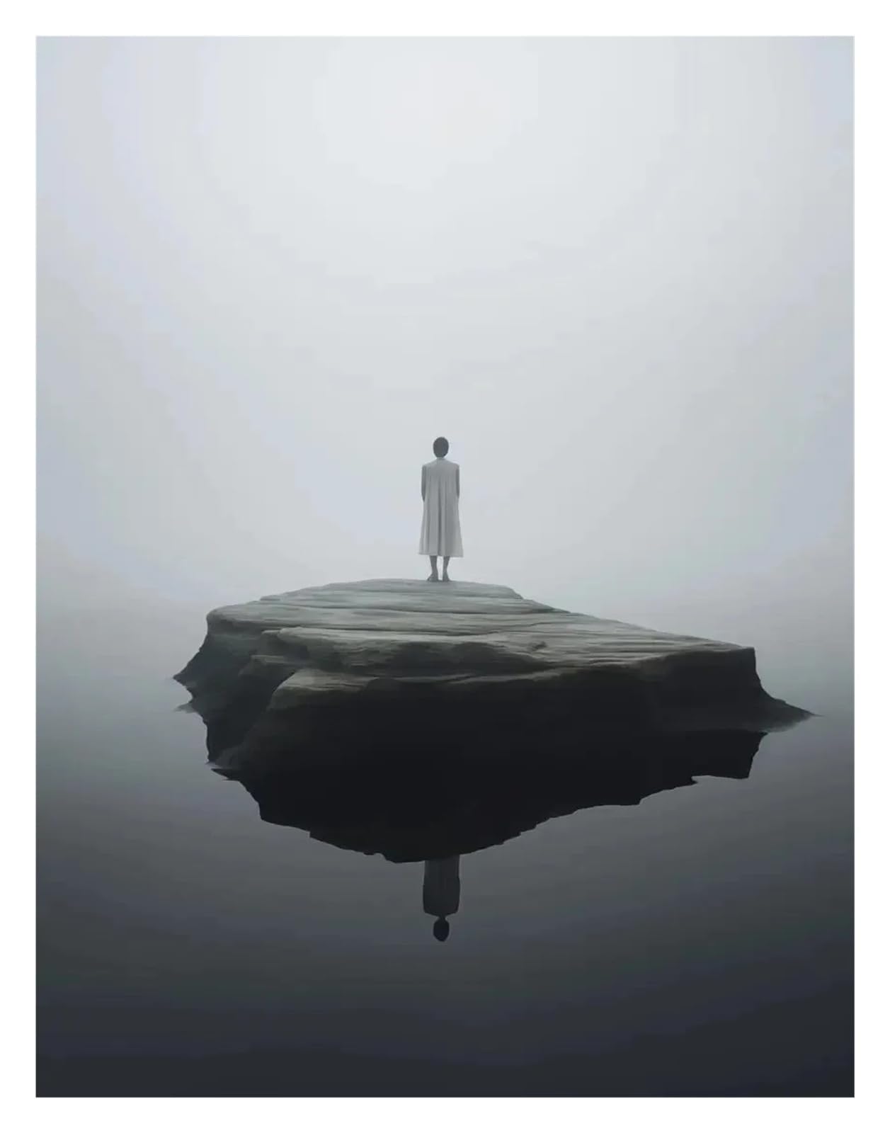 BYAMBD Aesthetic Pictures The Sea Melted Into The Sky Character Behavior Artistic Color Posters Minimalist Print Canvas Painting Wall Art For Home Decor(E,20x30cm)