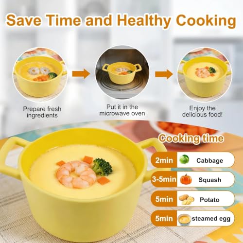 19oz Mini Silicone Steamer Microwave Bowl, Dishwasher Safe, No Stain Pot - image 5