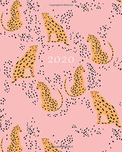 2020 Planner: Weekly and Monthly Jan 1, 2020 to Dec 31, 2020 | Weekly Monthly Daily View Planner Organizer Calendar | Pink Peach Leopard Cheetah