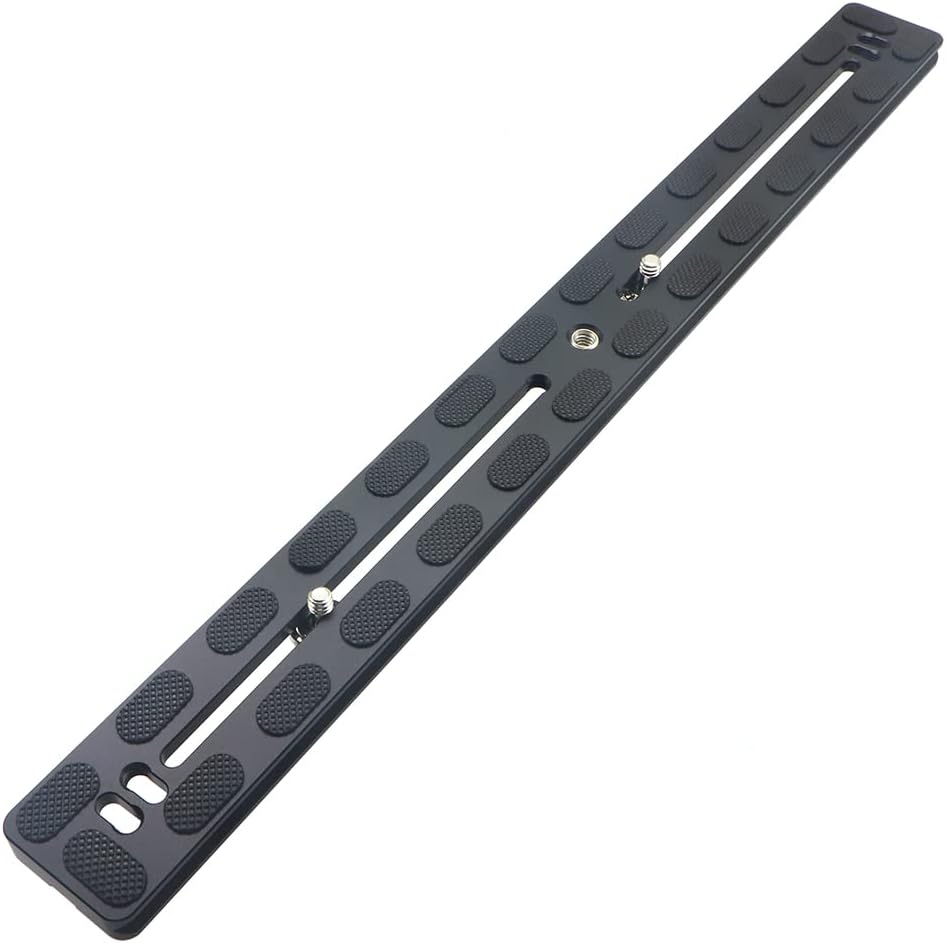 HITHUT400mm Universal Long Quick Release Plate Dual Dovetail Slide Rail with D-Ring 1/4" Screw for Ball Head Tripod Mount DSLR Camera Arca Swiss Compatible