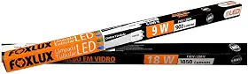 Foxlux Lâmpada Tubular LED 9W 6500K Bivolt Vidro