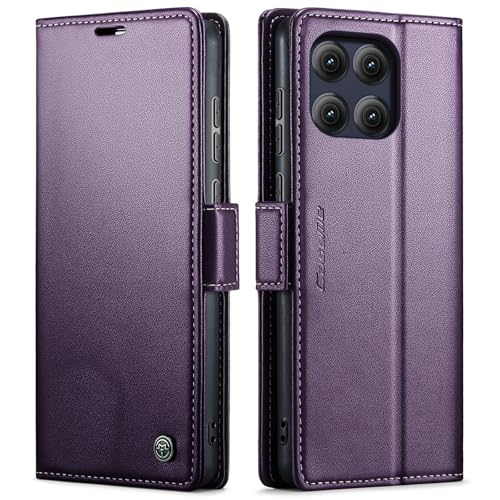 Taneny Wallet Case for Moto Edge 2025, PU Leather Magnetic Flip Case with RFID Blocking Card Holder Kickstand for Women Men, Shockproof Durable Protective Phone Cover for Motorola Edge 2025 (Purple) - image 1