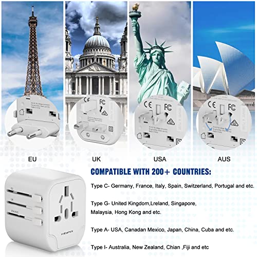 image for HEYMIX LIFE HEYMIX International Travel Adapter USB, Universal Travel 