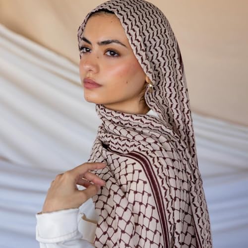 Chiffon Head Scarf Hijab For Women Ethnic Style Check Pattern Palestinian Scarf Shemagh Keffiyeh Arab Scarf Shawl2