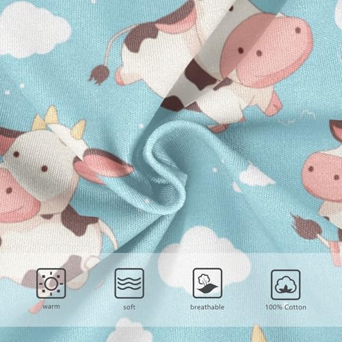 Wusikd Little Cow Clouds Boys' Underwear Cotton Blue Sky Boys Briefs Soft Toddler Underwear 2T3