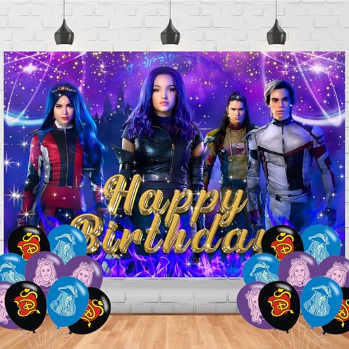 Party Supplies5x3FT Cartoon Backdrop Movie Theme Happy Birthday Party Banner for Boys and Girls Movie Party Decoration