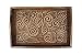 storeindya Tree of Life Hand Carved Wooden Breakfast Serving Tray with Handle for Tea Snack Dessert Kitchen Dining Serve-Ware Accessories 15 x 10 Inches