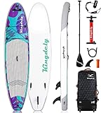TUBYIC Inflatable Stand Up Paddle Board Non-Slip Deck with Premium SUP Accessories,6 Inches Thick...