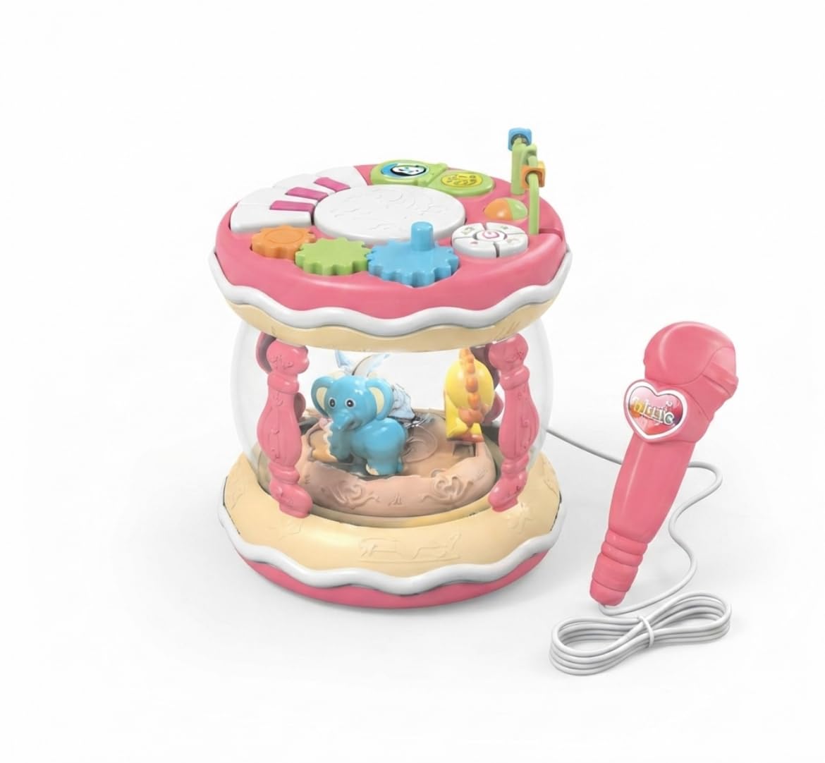Animal Smart Drum Musical Toy with Microphone | Interactive Learning Instrument with Lights & Sound | Educational Toy for Boys & Girls (3+ Years)-image-34